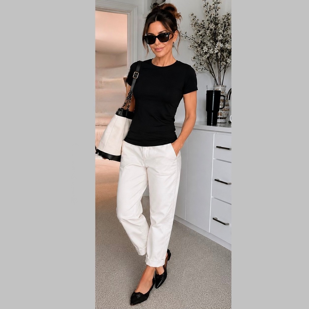 Kensie Jeans Y2K Minimalist Kelly White Crop Raw Hem Jeans Size‎ 6/28